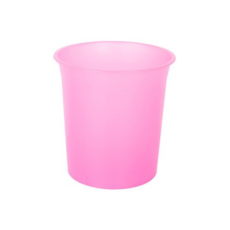 Papeleras plásticas cerradas PAPELERA PLASTICO CERRADA 16 LITROS TRASLUCIDO FUCSIA 14401442  P-10 9006