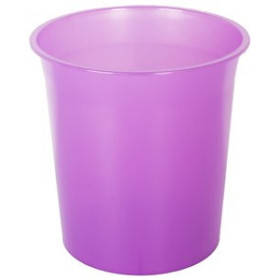 Papeleras plásticas cerradas PAPELERA PLASTICO CERRADA 16 LITROS TRASLUCIDO MALVA 14401425  P-21 BURDEOS