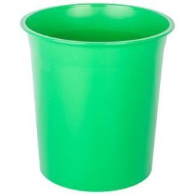 Papeleras plásticas cerradas PAPELERA PLASTICO CERRADA 16 LITROS VERDE 14401280  P-60 AZ