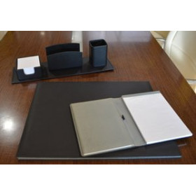 Vades y accesorios sobremesa CONJUNTO ESCRITORIO TOMAS CARNERO ESCRIBANIA POLIPIEL NEGRO 23101178  35281