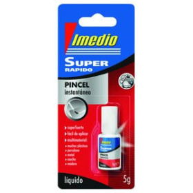 Adhesivo instantáneo (cianocrilato) PEGAMENTO INST. IMEDIO SUPER RAPIDO ADHESIVO PINCEL 5gr 15201666  7510023