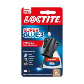Adhesivo instantáneo (cianocrilato) PEGAMENTO INST. SUPER GLUE-3  5g CON PINCEL 15201679  7530032