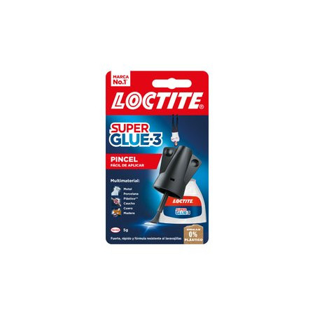 Adhesivo instantáneo (cianocrilato) PEGAMENTO INST. SUPER GLUE-3  5g CON PINCEL 15201679  7530032