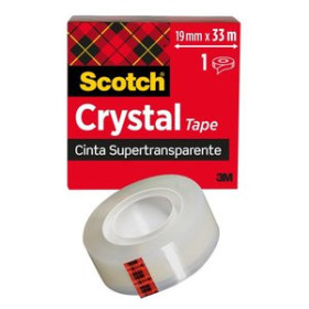 Cintas adhesivas CINTA ADHESIVA SCOTCH CRYSTAL ULTRATRANSPARENTE rollo 33x19 12301518  D216650210