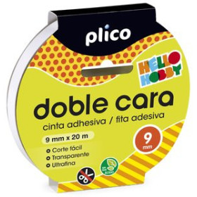 Cintas adhesivas doble cara CINTA ADHESIVA DOBLE CARA PLICO rollo 9x20 12301304  80358B