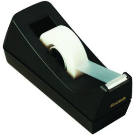 Dispensadores de cinta adhesiva PORTARROLLOS SCOTCH® NEGRO PARA ROLLOS 33 METROS. 12301272  80342