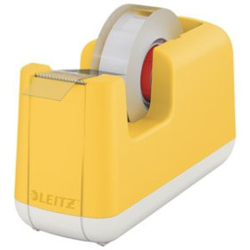 Dispensadores de cinta adhesiva PORTARROLLOS LEITZ COSY 33m AMARILLO 12301278  80348