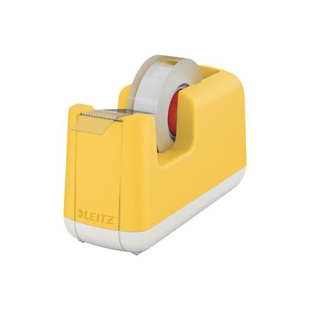 Dispensadores de cinta adhesiva PORTARROLLOS LEITZ COSY 33m AMARILLO 12301278  80348