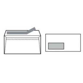 Sobres con tira de silicona SOBRE SAM 115x225 BLANCO 90g OPEN V.IZDA.(SILICONA) CAJA de 500 23501521  D126500012