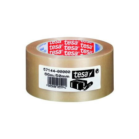Cintas de embalaje CINTA de EMBALAJE TESA PVC EXTRA FUERTE RUGOSO rollo 66x50 TRANSPARENTE 23501221  DE000028
