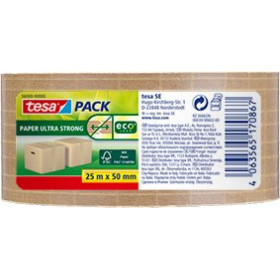 Cintas de embalaje CINTA de EMBALAJE TESA PAPEL ECO & ULTRA STRONG rollo 25mx50mm MARRON 23501185  207322