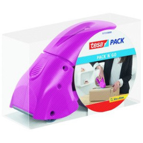 Dispensadores de cinta de embalaje MAQUINA PRECINTAR TESA TESAPACK PACK´N GO ROSA 23501951  35511
