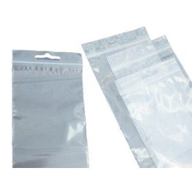 Bolsas auto-cierre minigrip BOLSA AUTO-CIERRE MINIGRIP con TALADRO 120x180 mm PAQUETE de 100 23101419  00058210