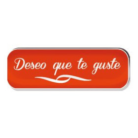 Etiquetas de regalo en rollo ETIQUETAS REGALO ADH. HOLOGRAFICAS ROLLO  250 uds. 45x15 "DESEO QUE TE GUSTE" ROJO 24301122  7563
