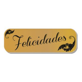 Etiquetas de regalo en rollo ETIQUETAS REGALO ADH. HOLOGRAFICAS ROLLO  250 uds. 45x15 "FELICIDADES" ORO 19701026  57811
