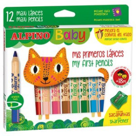 Lápices de colores LAPICES de COLORES ALPINO BABY estuche de 12 16201300  77701