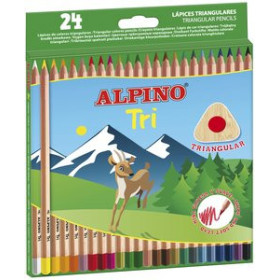 Lápices de colores LAPICES de COLORES ALPINO TRI estuche de 24 24302150  770-05