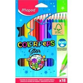 Lápices de colores LAPICES de COLORES MAPED COLOR"PEPS  estuche de 18 12501141  777 05-3