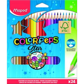 Lápices de colores LAPICES de COLORES MAPED COLOR"PEPS  estuche de 24 24302359  777 05-4