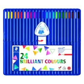 Lápices de colores LAPICES de COLORES STAEDTLER 157 ERGOSOFT BOX de 24 12501130  105221000