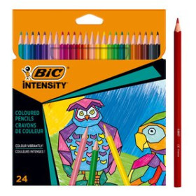 Lápices de colores LAPICES de COLORES BIC INTENSITY UP BLISTER de 24 14501688  141-0761