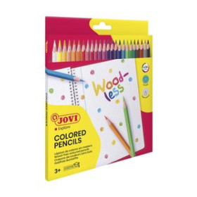 Lápices de colores LAPICES de COLORES JOVI WOODLESS TRIANGULAR estuche de 24 16201311  778701