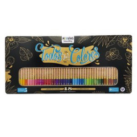 Lápices de colores LAPICES de COLORES MOOVING ESTUCHE METALICO de 48 24318033  1010150100