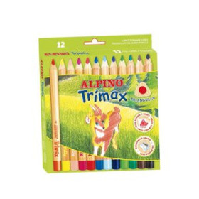 Lápices de colores LAPICES de COLORES ALPINO TRIMAX estuche de 12 con AFILA 23801831  1915600