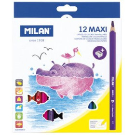 Lápices de colores LAPICES de COLORES MILAN MAXI TRIANGULAR estuche de 12 23801654  850/I/M1