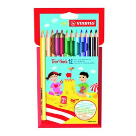 Lápices de colores LAPICES de COLORES STABILO TRIO estuche de PLASTICO de 12 23801657  850/I/M4