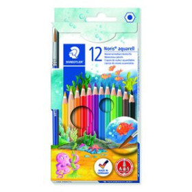 Lápices de colores LAPICES ACUARELABLES STAEDTLER 144 10 NORIS CLUB AQUARELL estuche de 12 16601028  C18-B