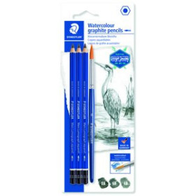 Lápices de grafito LAPIZ de GRAFITO STAEDTLER DESIGN JOURNEY 100A LUMOGRAPH AQUARELL BLISTER de 3 11302131  89904