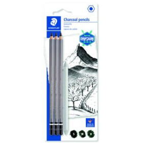 Lápices de grafito LAPIZ de GRAFITO STAEDTLER DESIGN JOURNEY 100C LUMOGRAPH CHARCOAL BLISTER de 3 11302136  89913