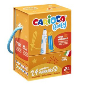Rotuladores de colores ROTULADOR CARIOCA BABY MARKER CAJA PREMIUM de 24 62503613  51904
