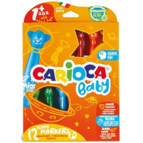 Rotuladores de colores ROTULADOR CARIOCA BABY TEDDY MARKER ESTUCHE de 12 62503614  51905