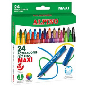 Rotuladores de colores ROTULADOR FIBRA ALPINO MAXI ESTUCHE de 24 62503612  51903