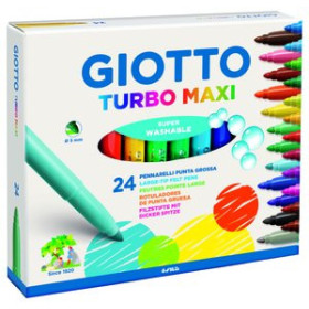 Rotuladores de colores ROTULADOR FIBRA GIOTTO TURBO MAXI  ESTUCHE de 24 62503554  51949
