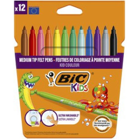 Rotuladores de colores ROTULADOR FIBRA BIC KID COULEUR ESTUCHE de 12 11302111  52790E