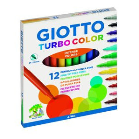 Rotuladores de colores ROTULADOR FIBRA GIOTTO TURBO COLOR  ESTUCHE de 12 11301871  263PEL