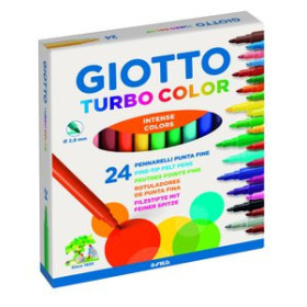 Rotuladores de colores ROTULADOR FIBRA GIOTTO TURBO COLOR  ESTUCHE de 24 11301872  263LE90