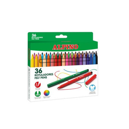Rotuladores de colores ROTULADOR FIBRA ALPINO STANDARD  ESTUCHE de 36 11302181  931915