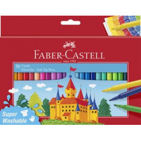 Rotuladores de colores ROTULADOR FIBRA FABER-CASTELL ESCOLAR CAJA de 50 11302098  931907