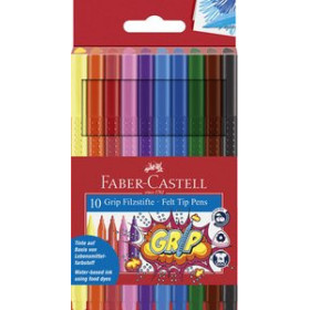 Rotuladores de colores ROTULADOR FIBRA FABER-CASTELL GRIP 1553 BOLSA de 10 11302262  63704