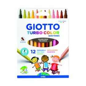 Rotuladores de colores ROTULADOR FIBRA GIOTTO TURBO COLOR SKIN TONES ESTUCHE de 12 11302328  1527247
