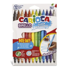 Rotuladores de colores ROTULADOR FIBRA CARIOCA BIRELLO DOBLE CAJA de 12 11302202  1522224