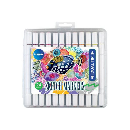 Rotuladores de colores ROTULADOR CENTRUM MARKER PARA BOCETOS DOBLE PUNTA ESTUCHE de 24 11302196  1530224