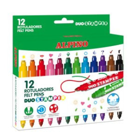 Rotuladores de colores ROTULADOR FIBRA ALPINO STAMPER CAJA de 12 11302193  1510132