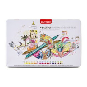 Rotuladores de colores ROTULADOR FIBRA BRUYNZEEL DOBLE PUNTA CAJA de 48 11302337  1506247