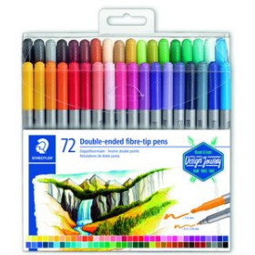 Rotuladores de doble punta ROTULADOR FIBRA STAEDTLER 3200 DESIGN JOURNEY DOBLE PUNTA ESTUCHE de 72 11302209  1514203