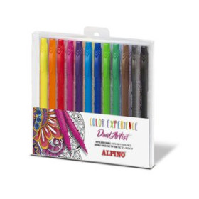 Rotuladores de colores ROTULADOR FIBRA ALPINO COLOR EXPERIENCE DUAL ARTIST estuche de 12 11302338  1506222